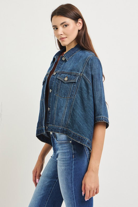 Camden Denim Cape Jacket Plus