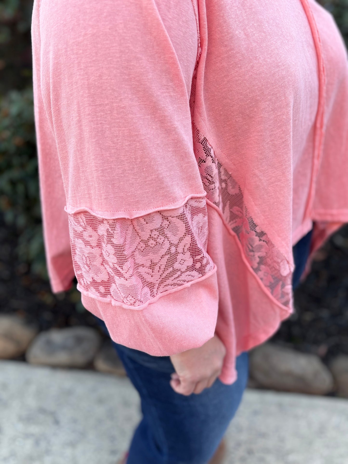 POL Blush Lace Top