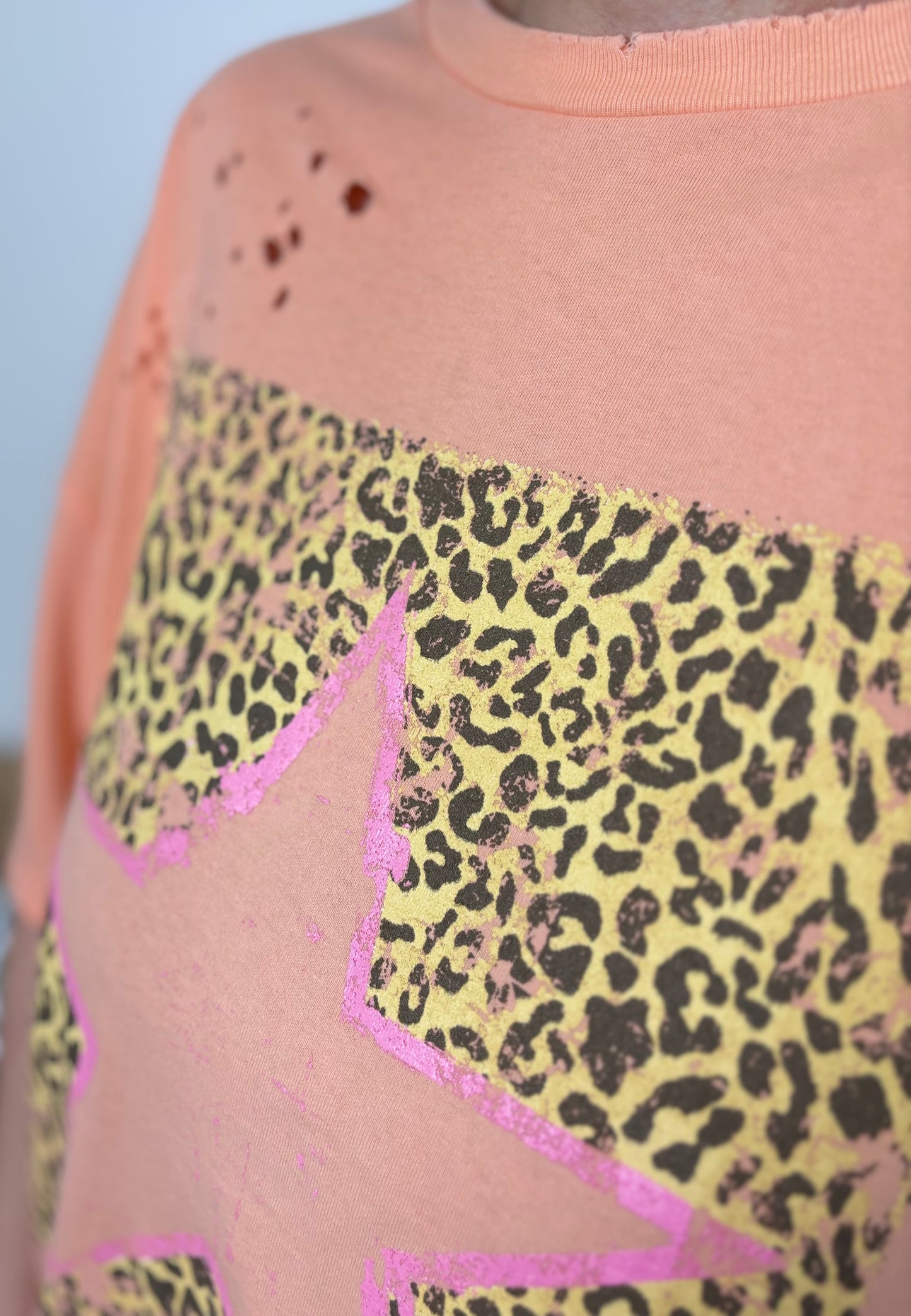 Vintage Leopard Star Graphic Tee