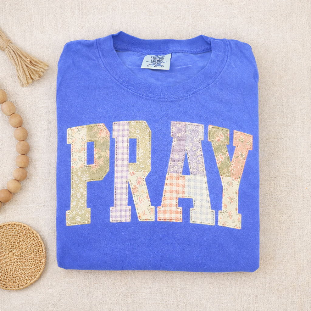 Patchwork Pray Graphic T-shirt