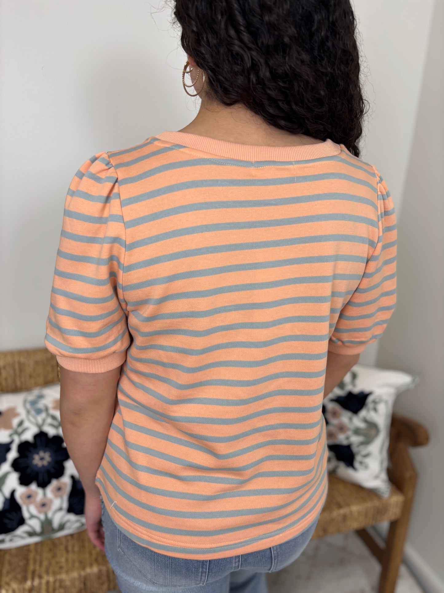 Peach Sky Striped Top