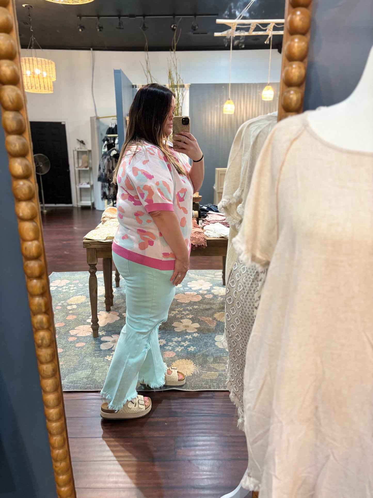 Sorbet Leopard Top