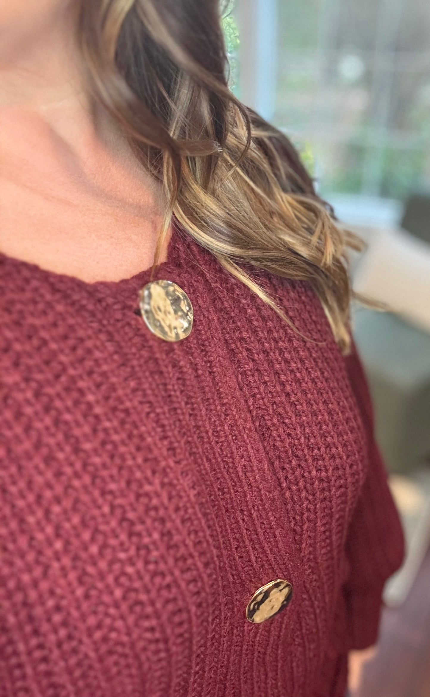 Garnet Glow Cardigan Plus