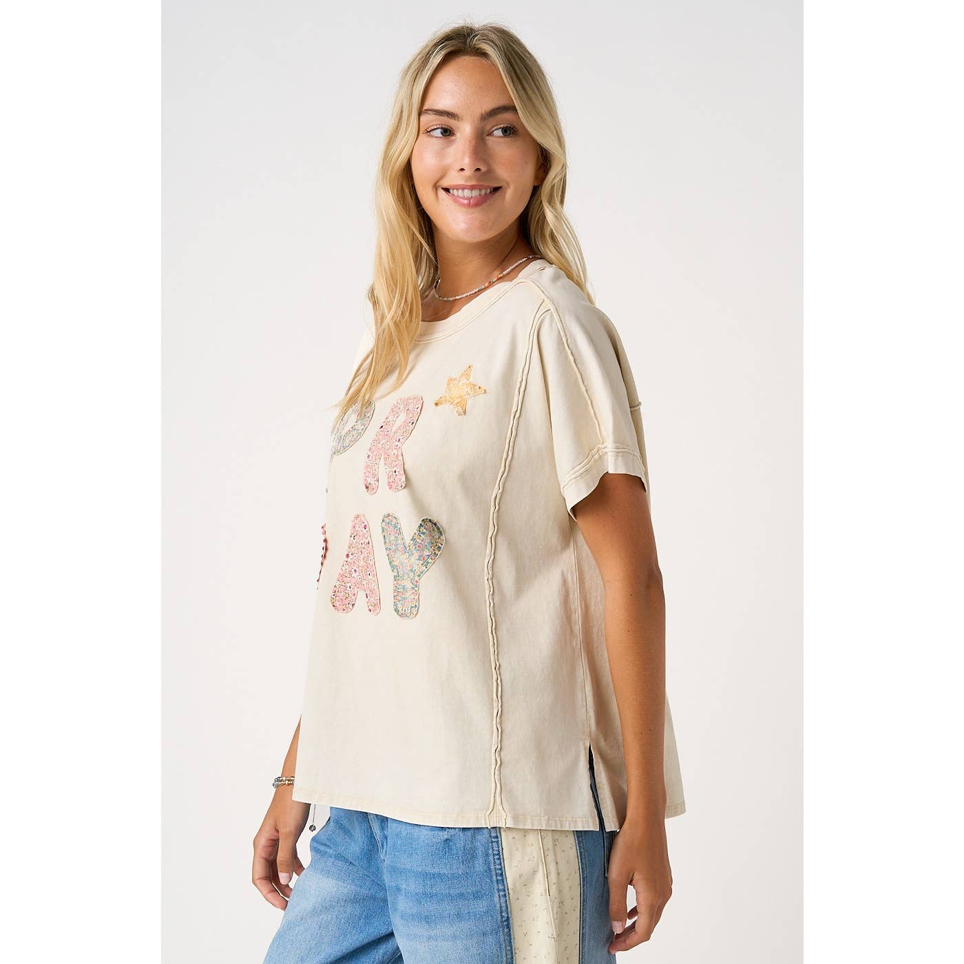 Pray On It Patchwork Top