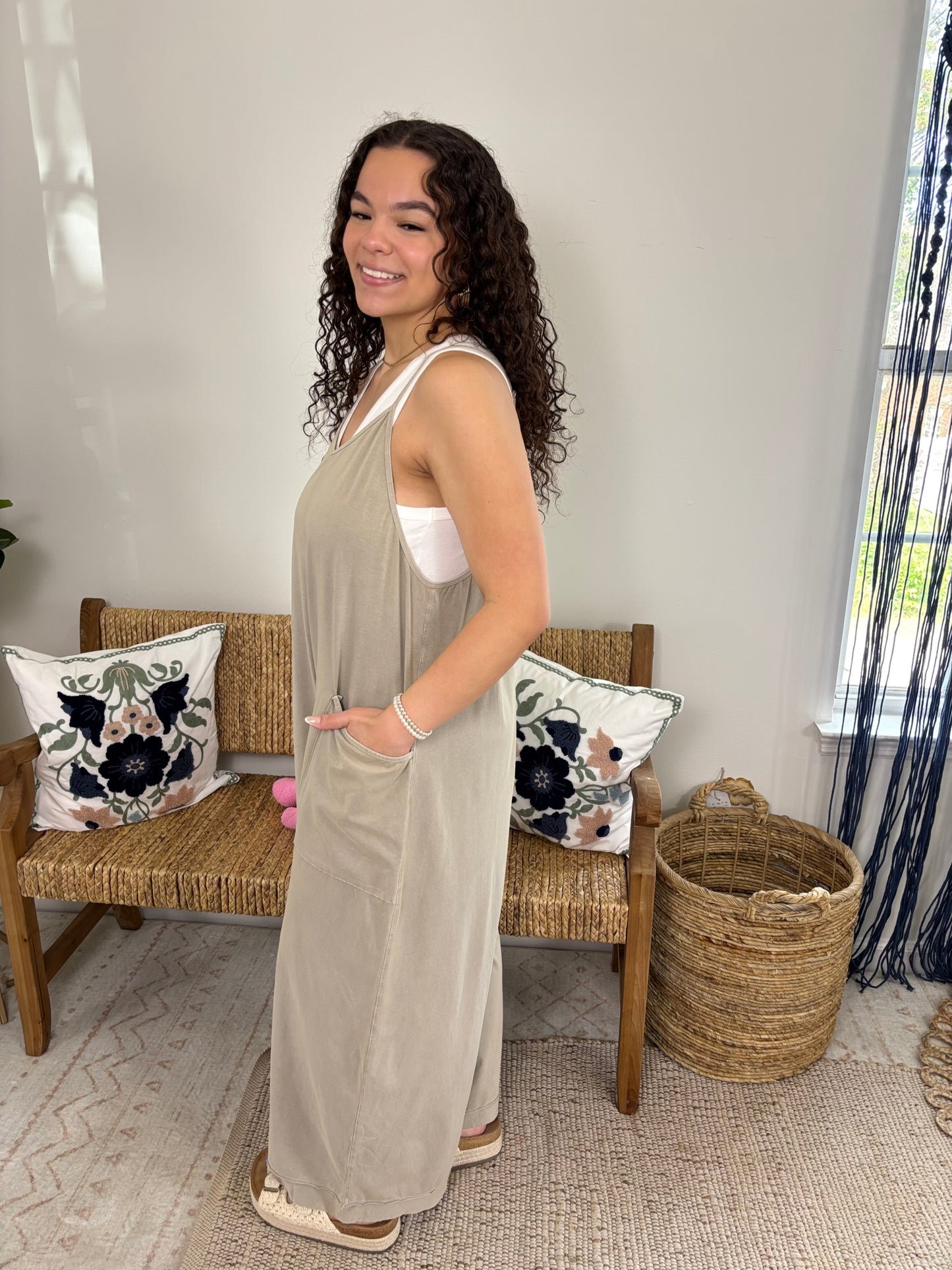 Easy Street Jumpsuit * Light Mocha