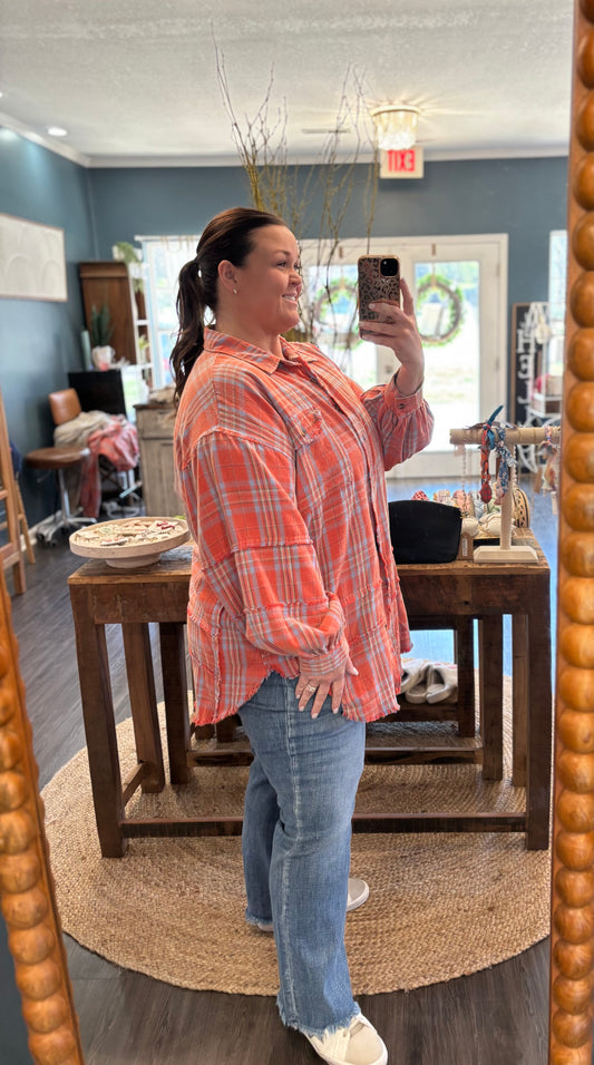 Ashlyn Tunic Button Up Plus *2 Colors*