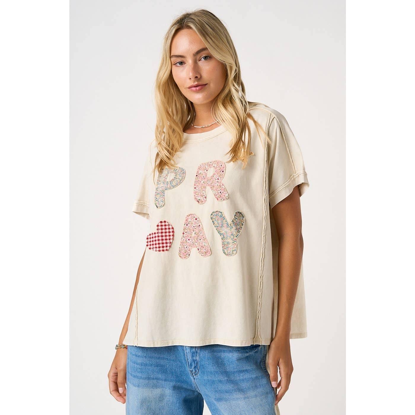 Pray On It Patchwork Top