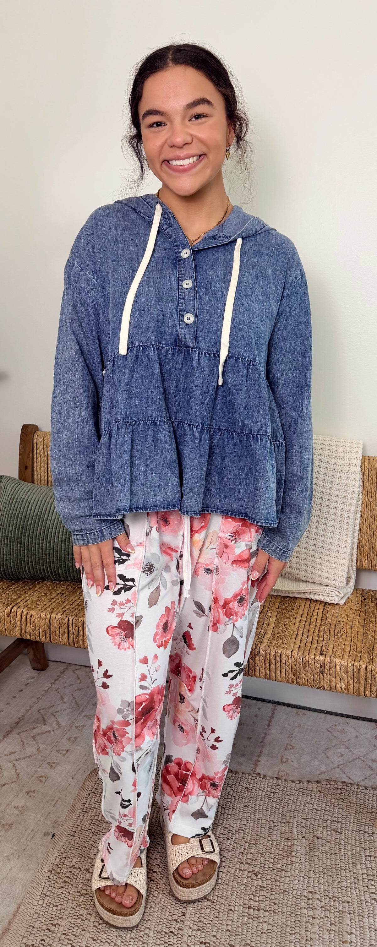 Cottage Rose Barrel Pants