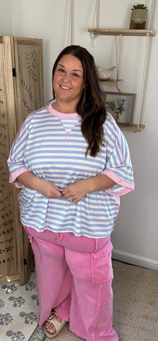 Cotton Candy Stripe Top