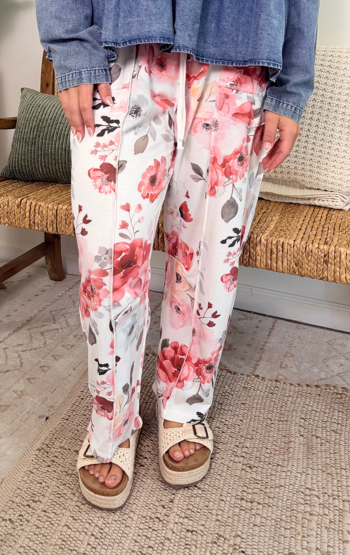 Cottage Rose Barrel Pants