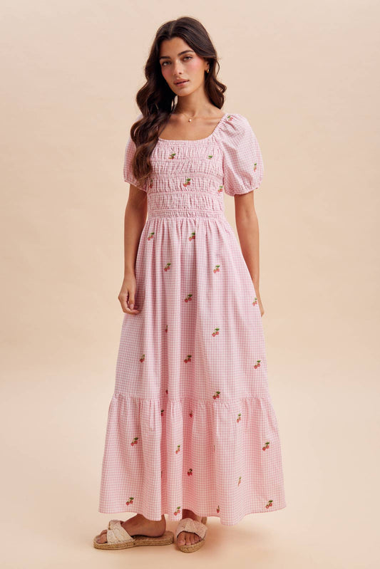 Gingham Fields Maxi Dress