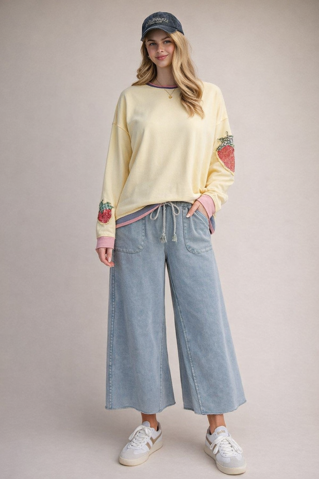 Free Spirit Chambray Crops