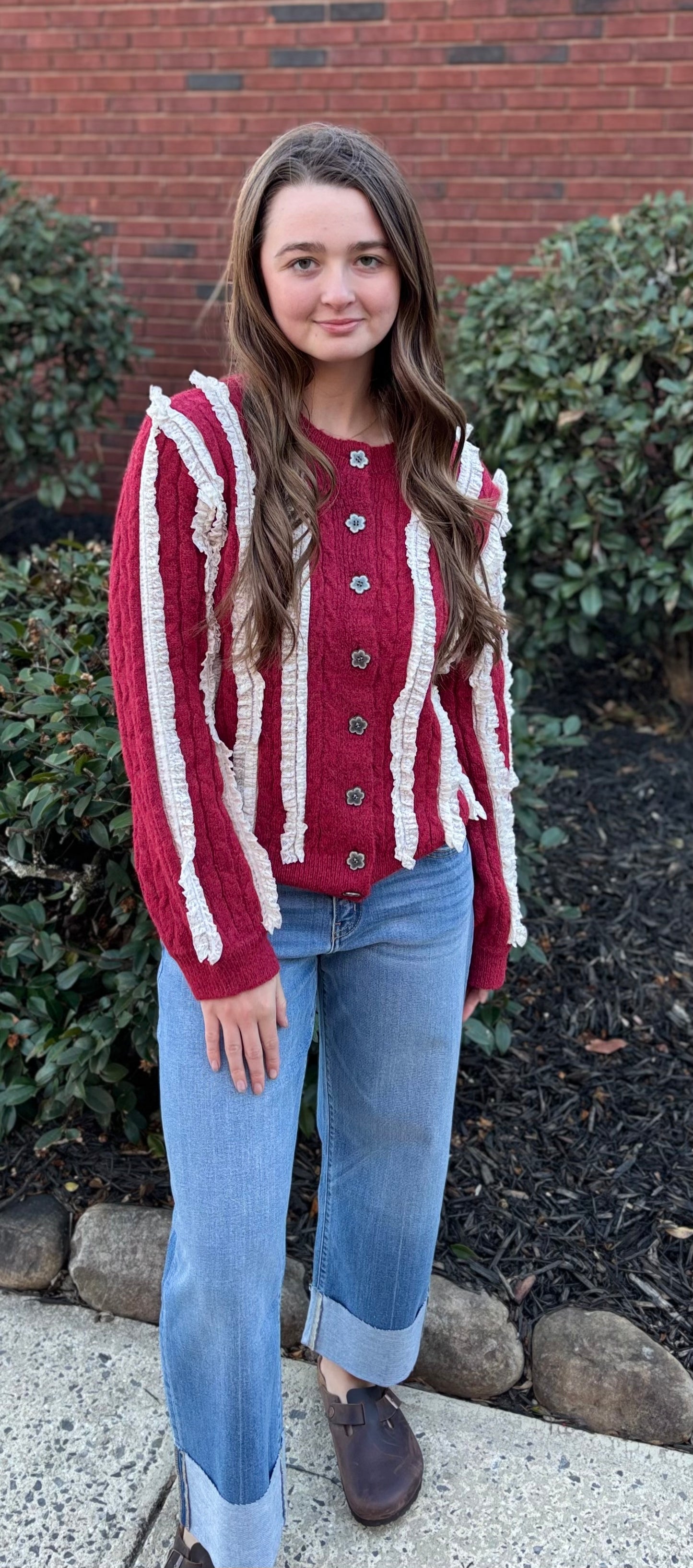 Ruffle Bloom Cardigan