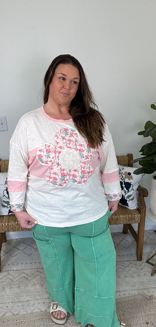 Threaded Blooms Top
