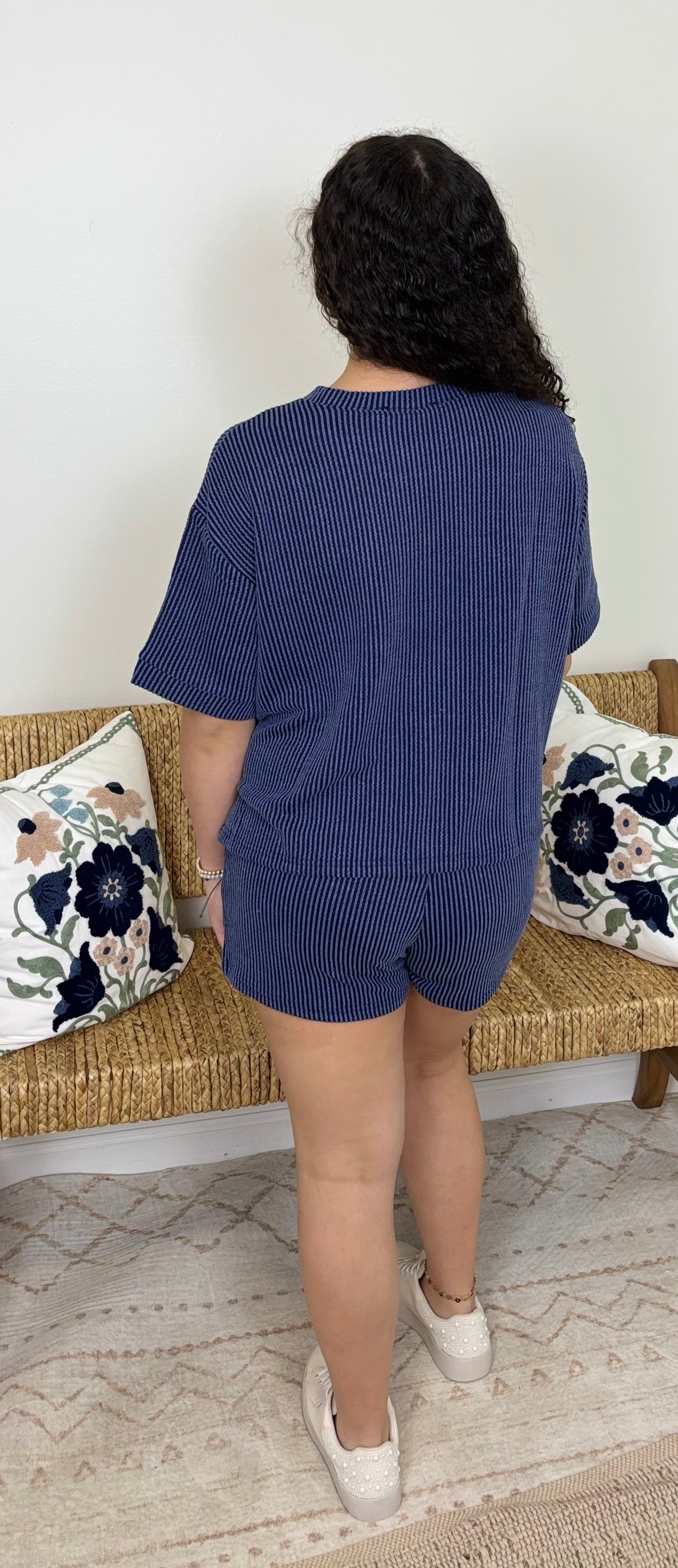 Simple Days Short Set Lt Navy