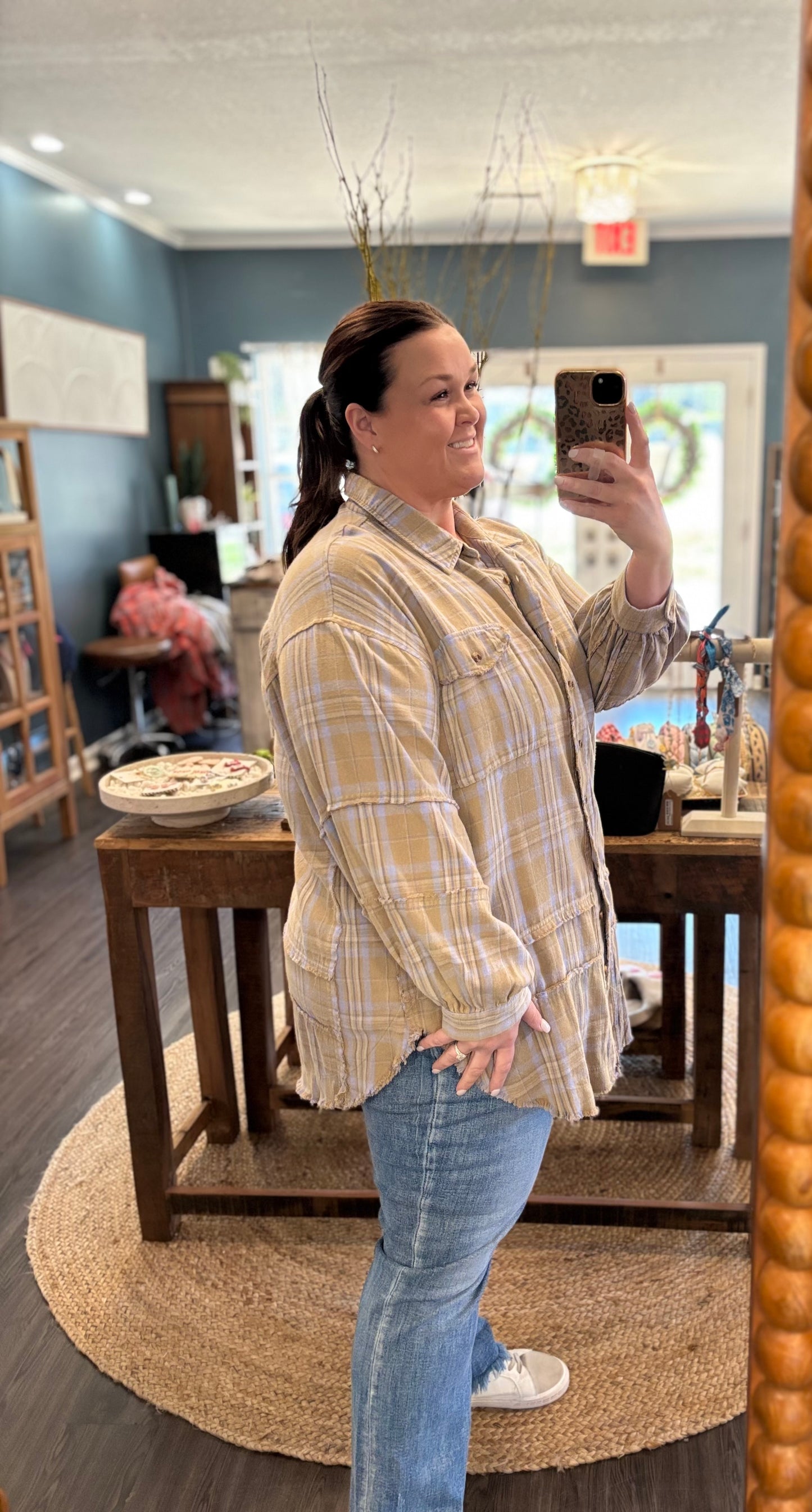 Ashlyn Tunic Button Up Plus *2 Colors*