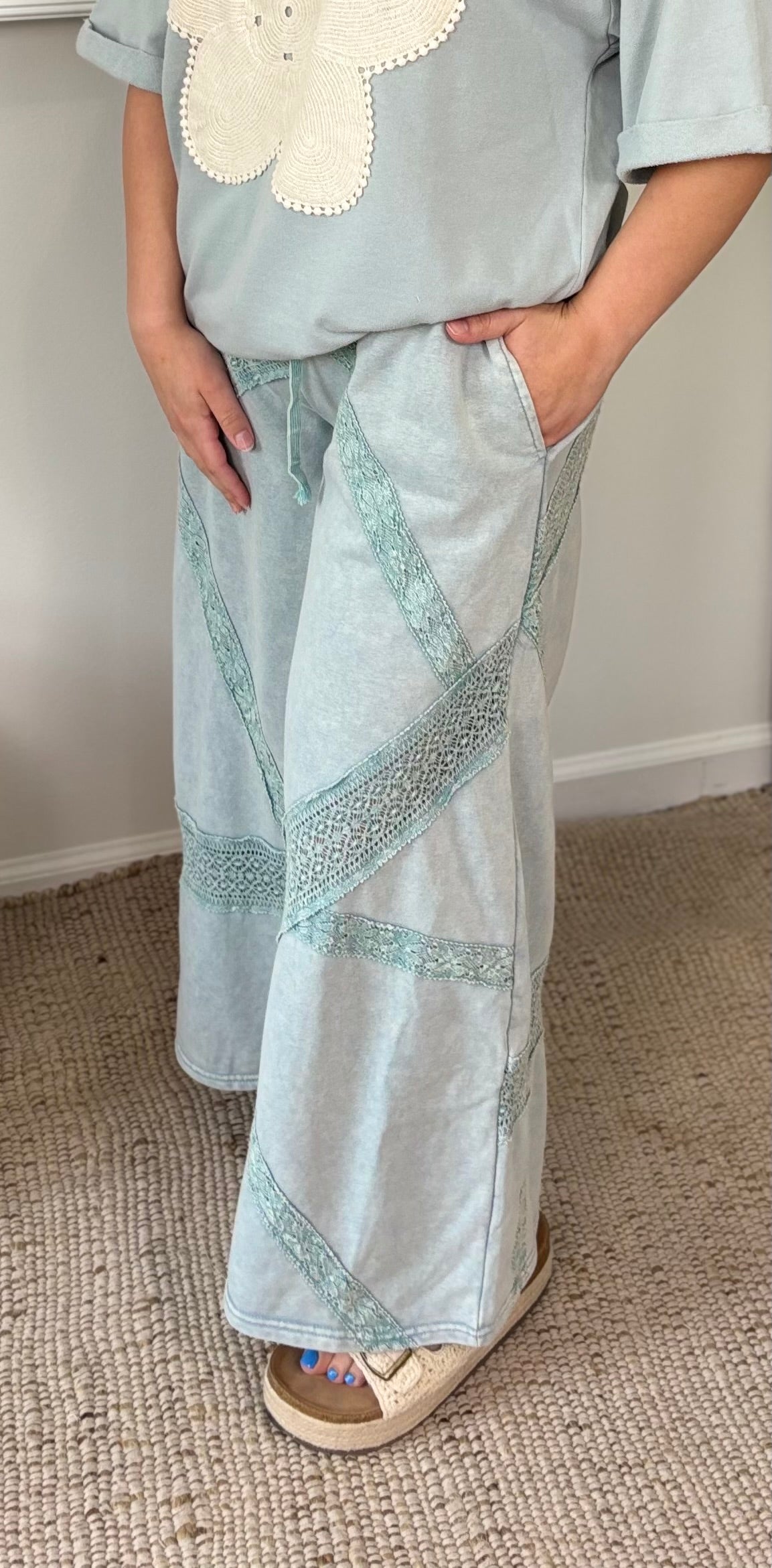 Coastal Lace Wide Leg Pants