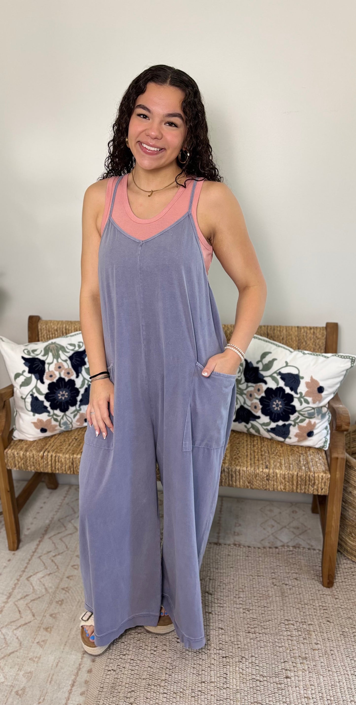 Easy Street Jumpsuit ✨Blue