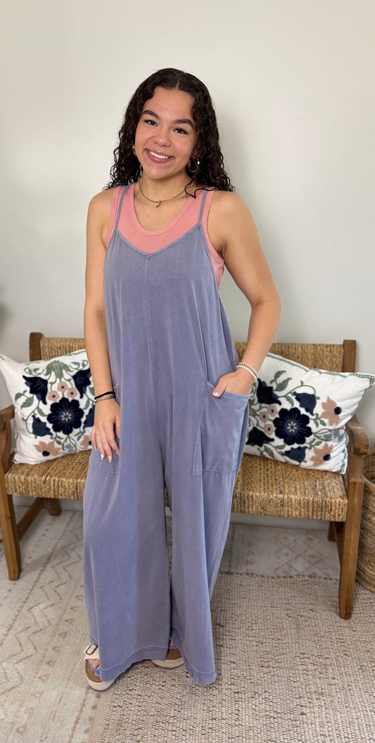 Easy Street Jumpsuit ✨Blue