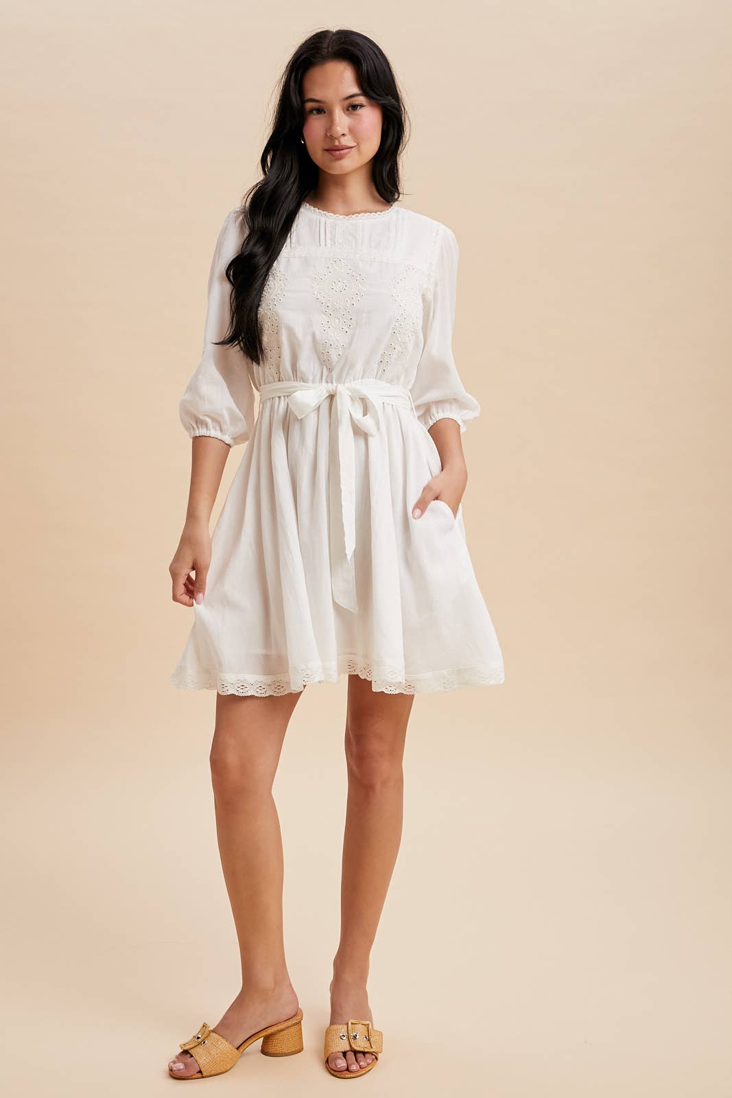 Cotton Bloom Mini Dress