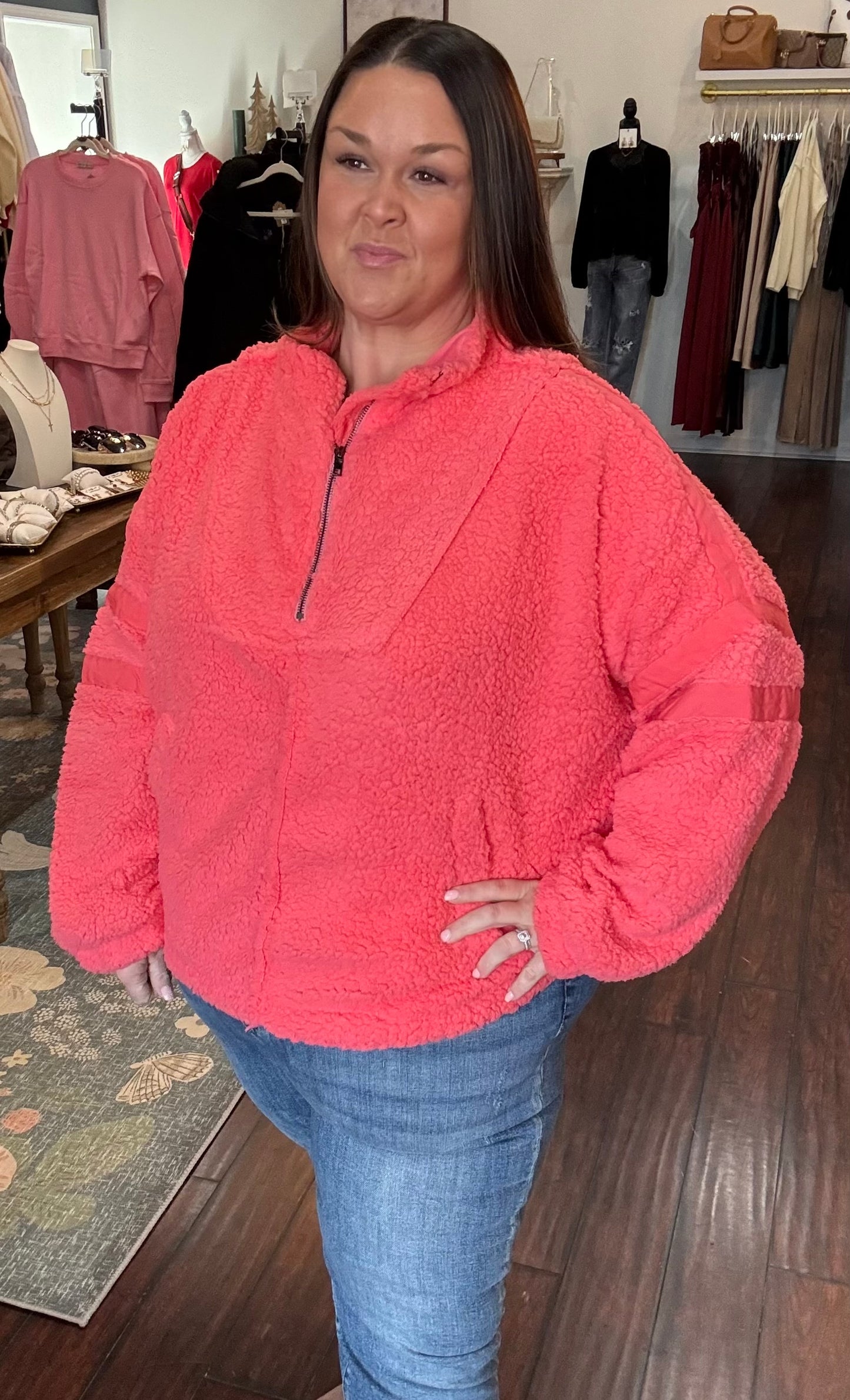 Cozy Coral Sherpa