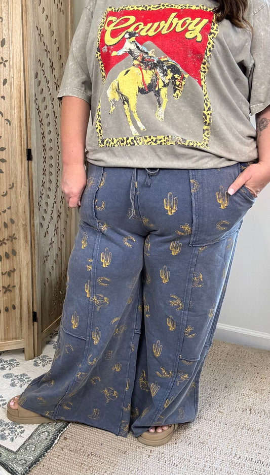 Western Wide Leg Pants