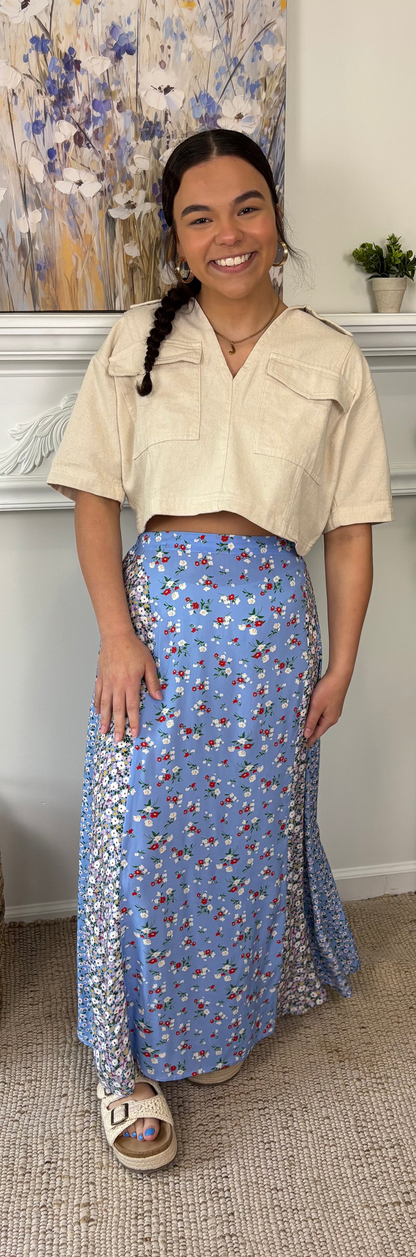 Free Meadow Maxi Skirt *Sky Blue