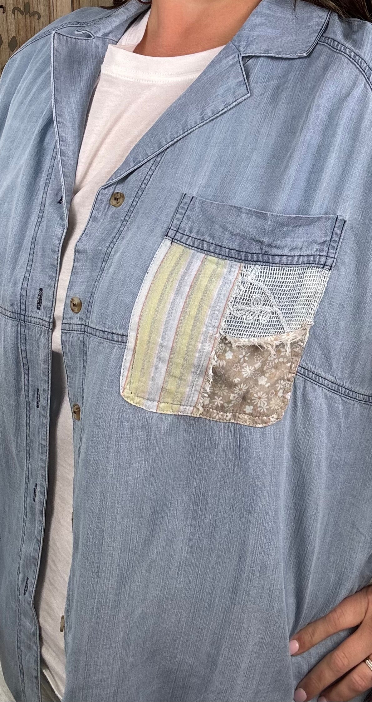 Reclaimed Denim Top