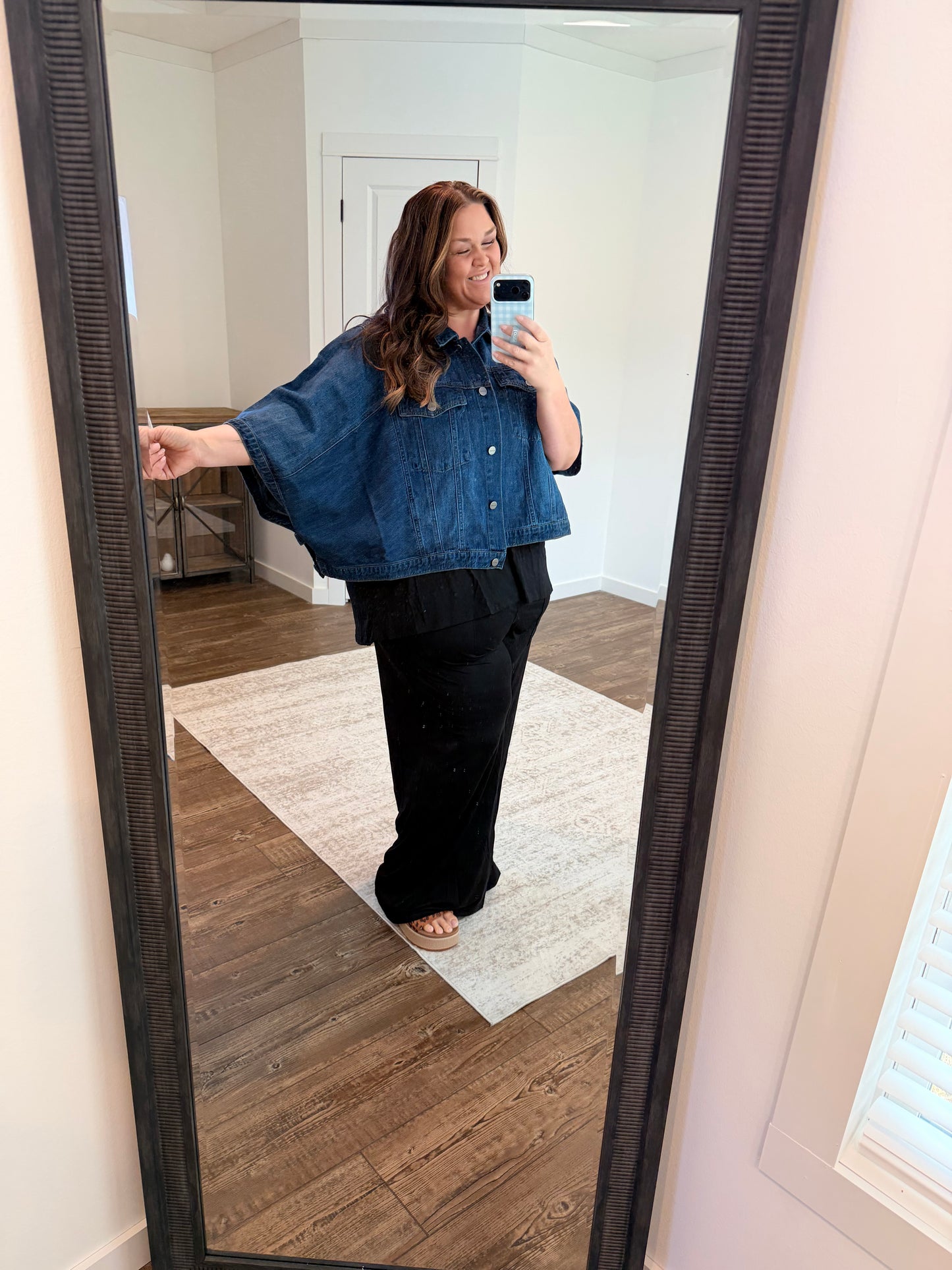 Camden Denim Cape Jacket Plus