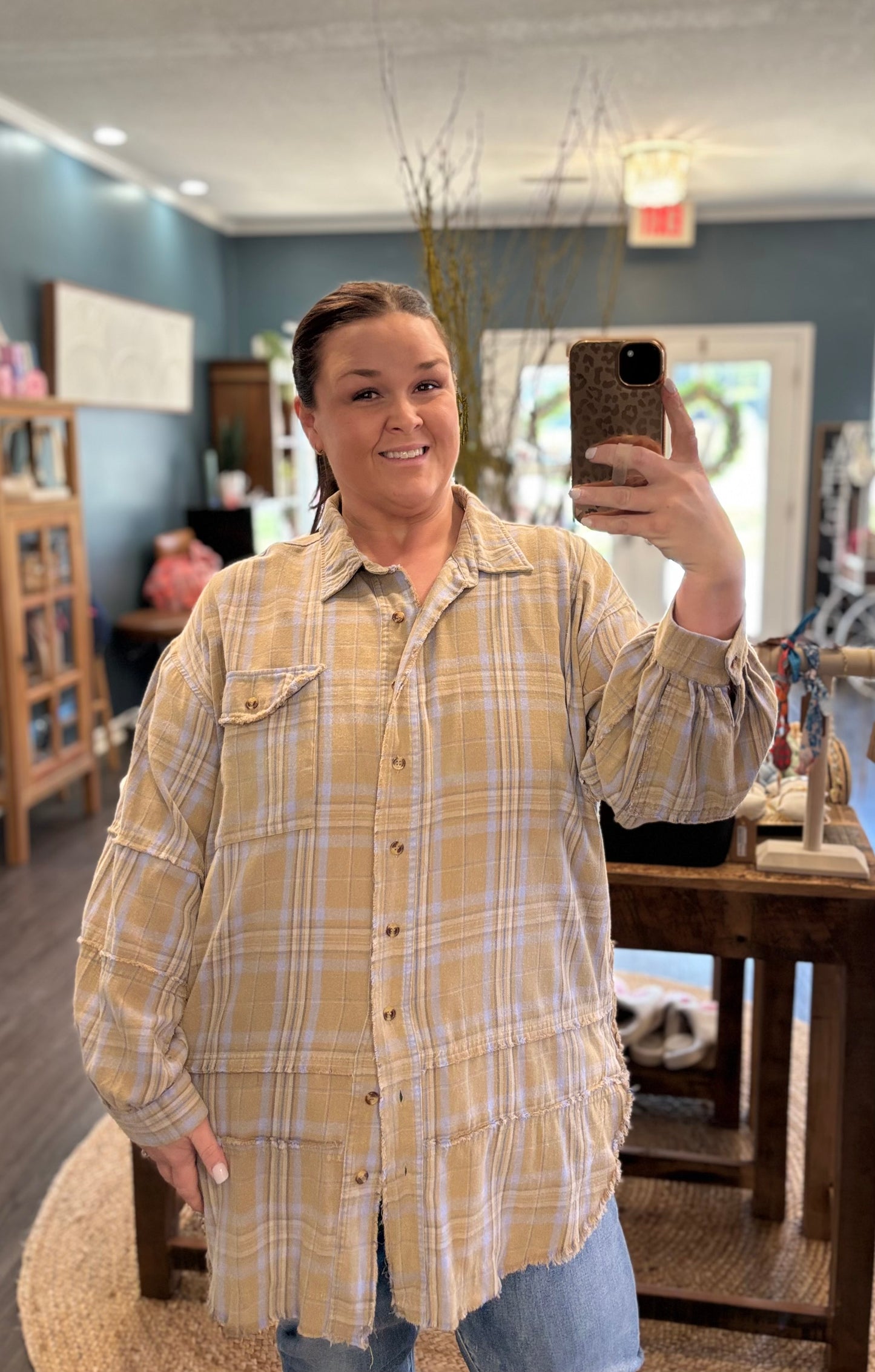 Ashlyn Tunic Button Up Plus *2 Colors*