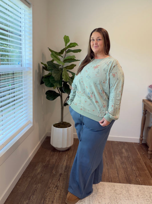 Tate Wide Leg Sweatpants