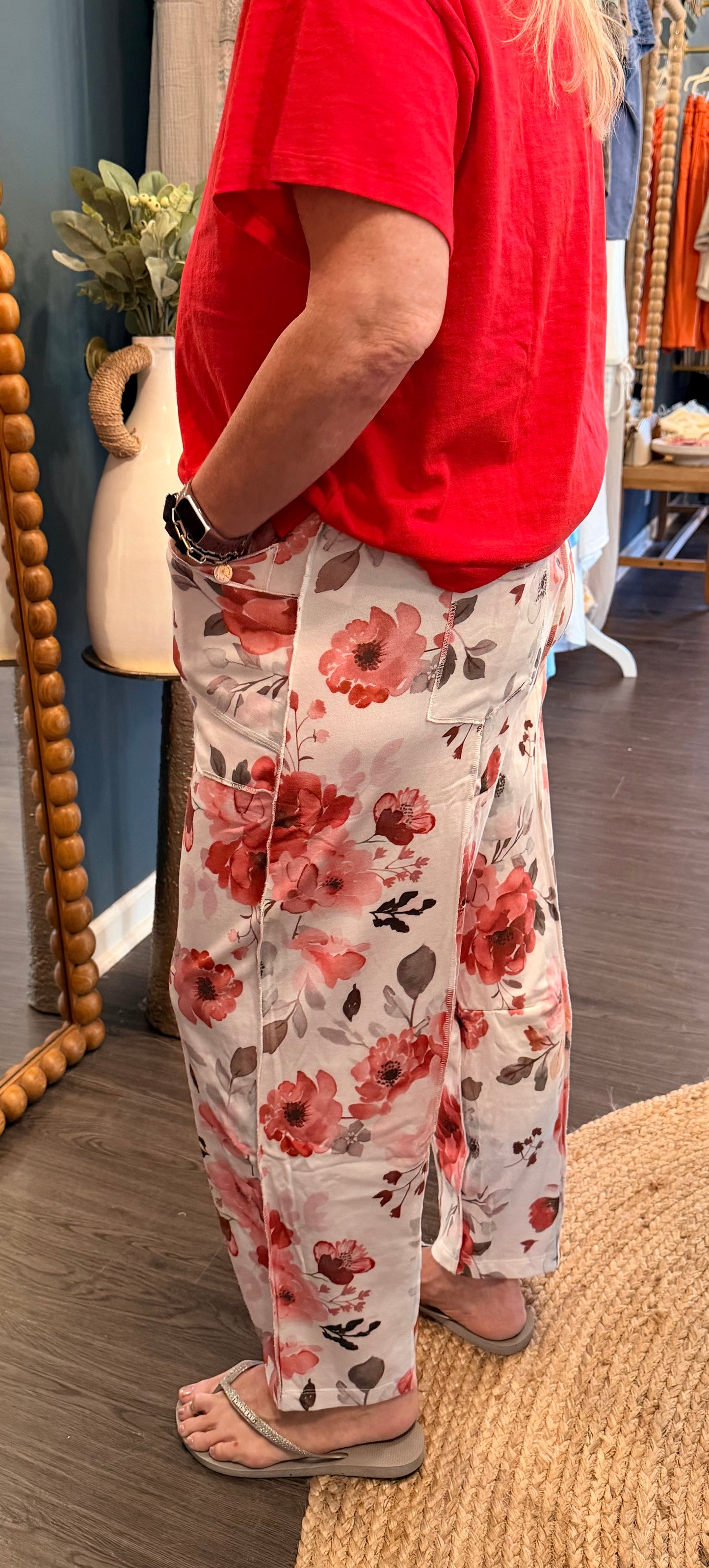 Cottage Rose Barrel Pants