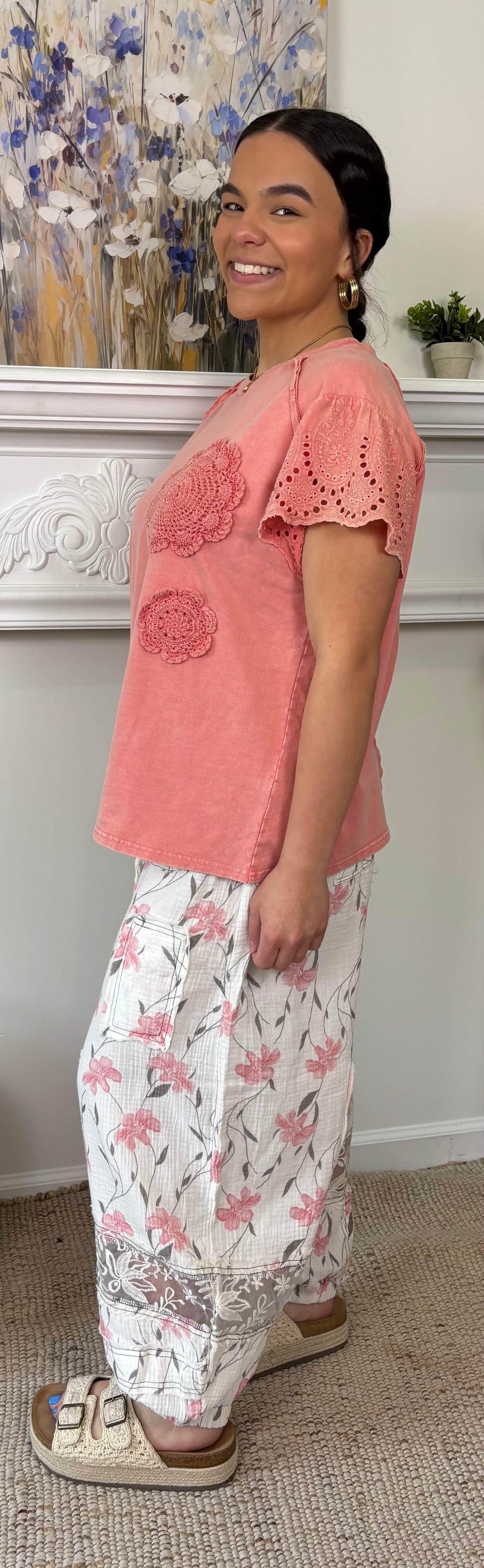 Petal+Lace Pants