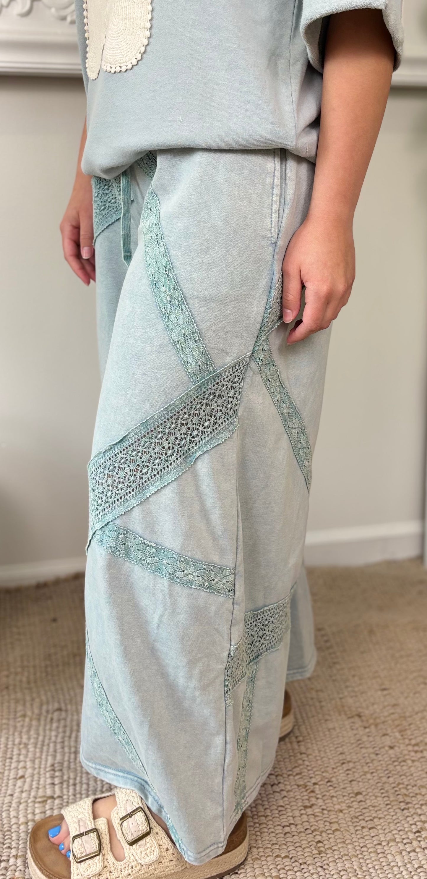 Coastal Lace Wide Leg Pants