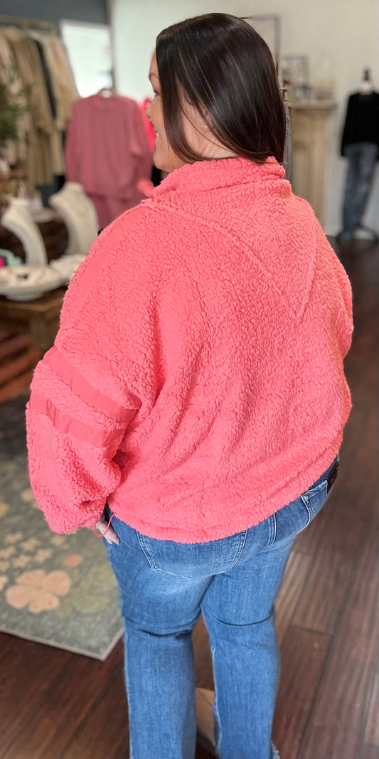 Cozy Coral Sherpa