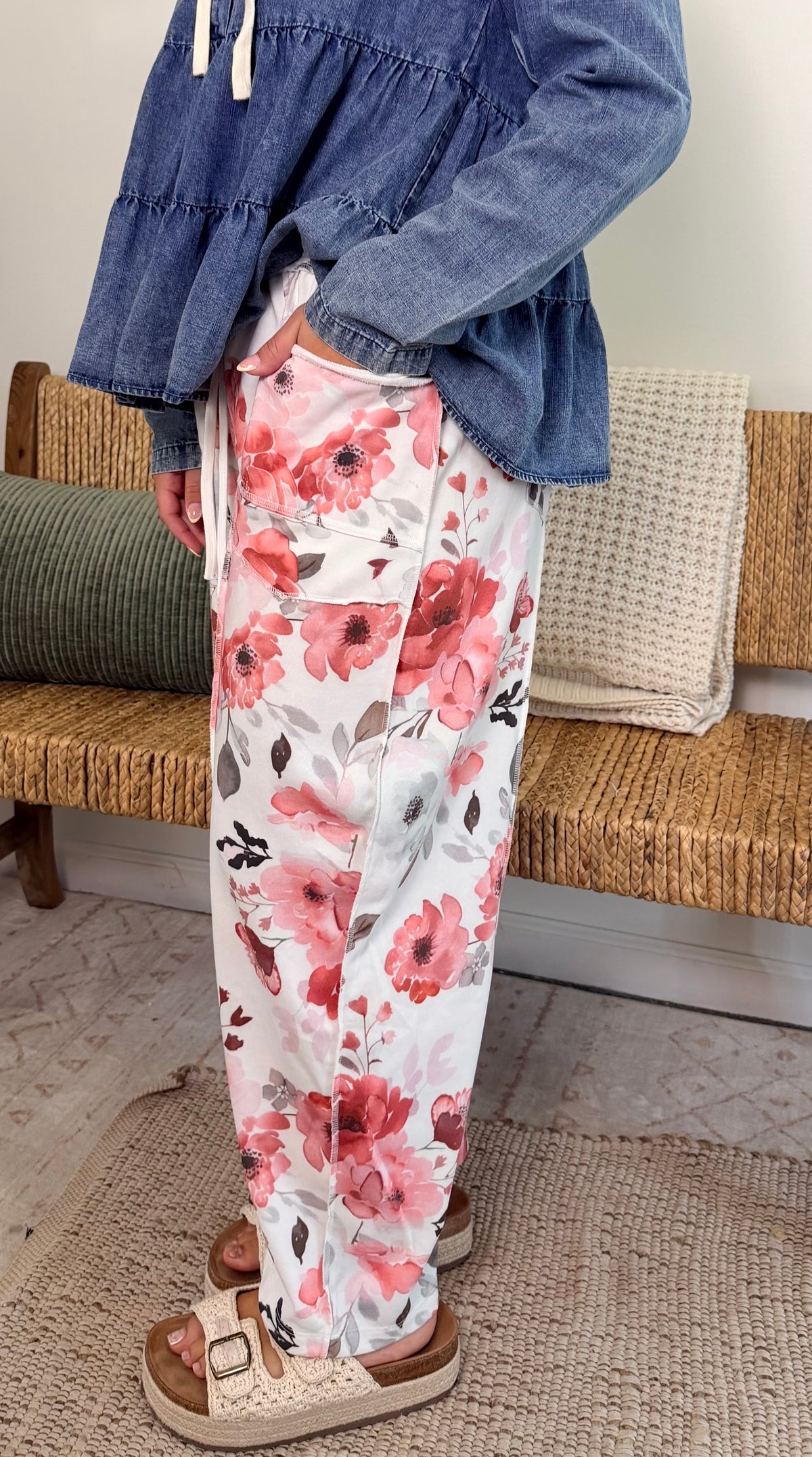Cottage Rose Barrel Pants