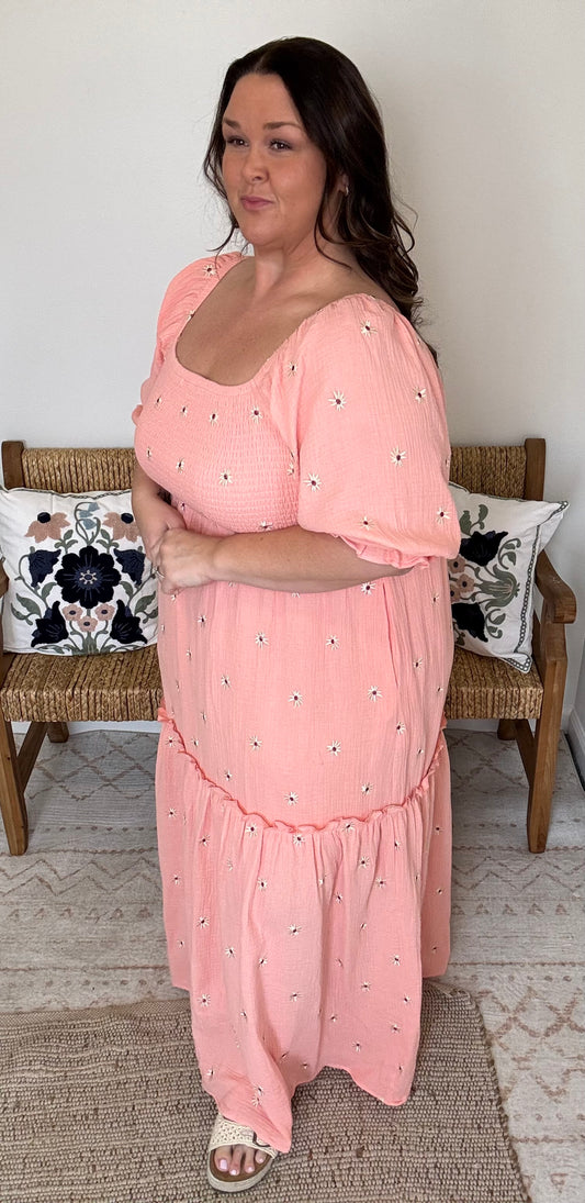 Blush Bloom Maxi Dress Plus