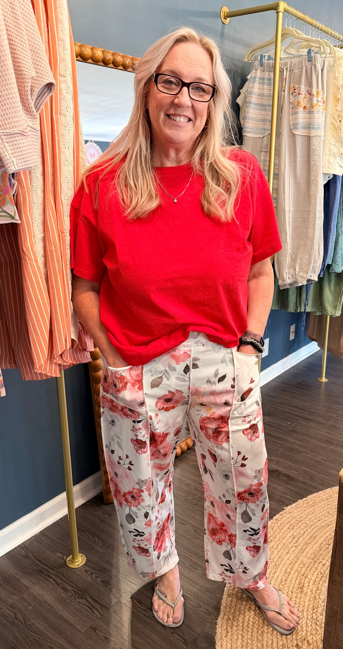 Cottage Rose Barrel Pants