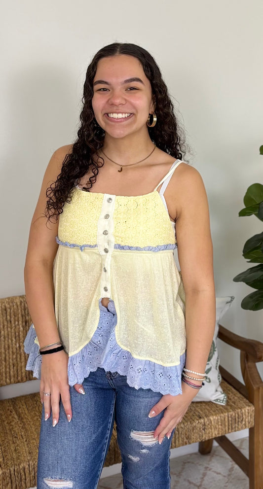 Golden Hour Lace Tank