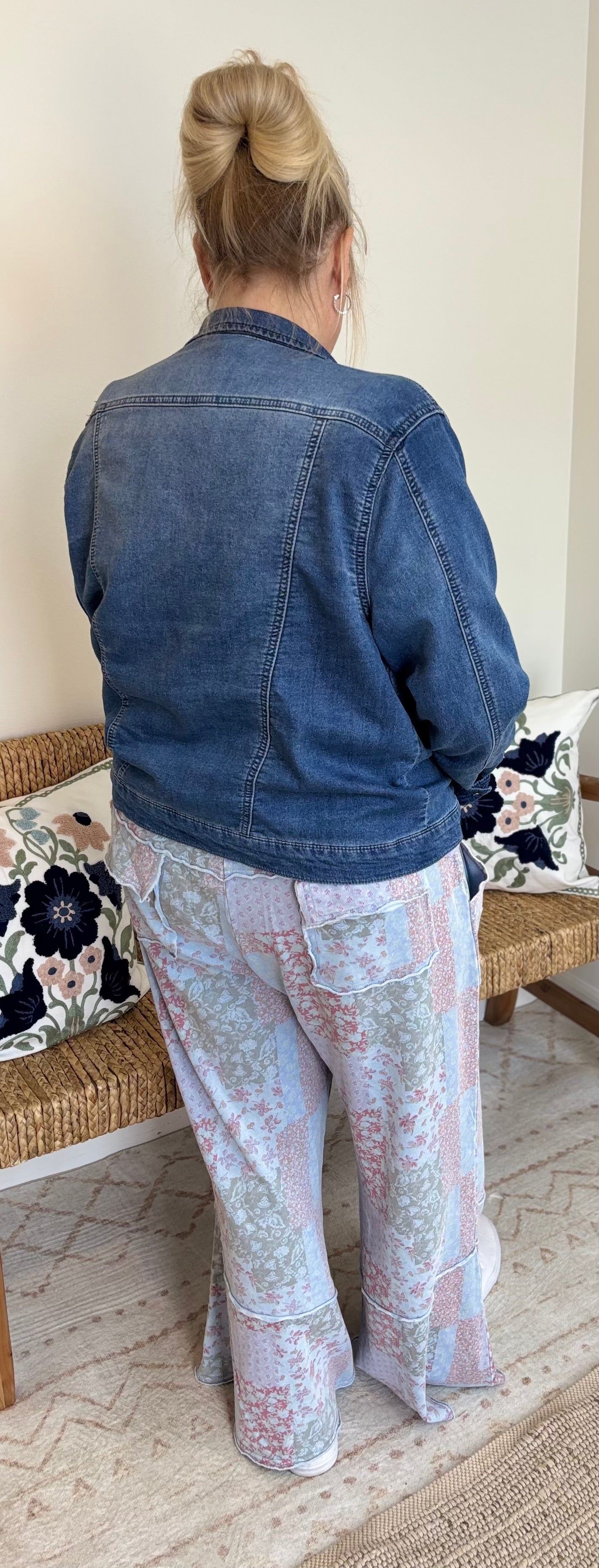 Petals+Patchwork Pants Plus