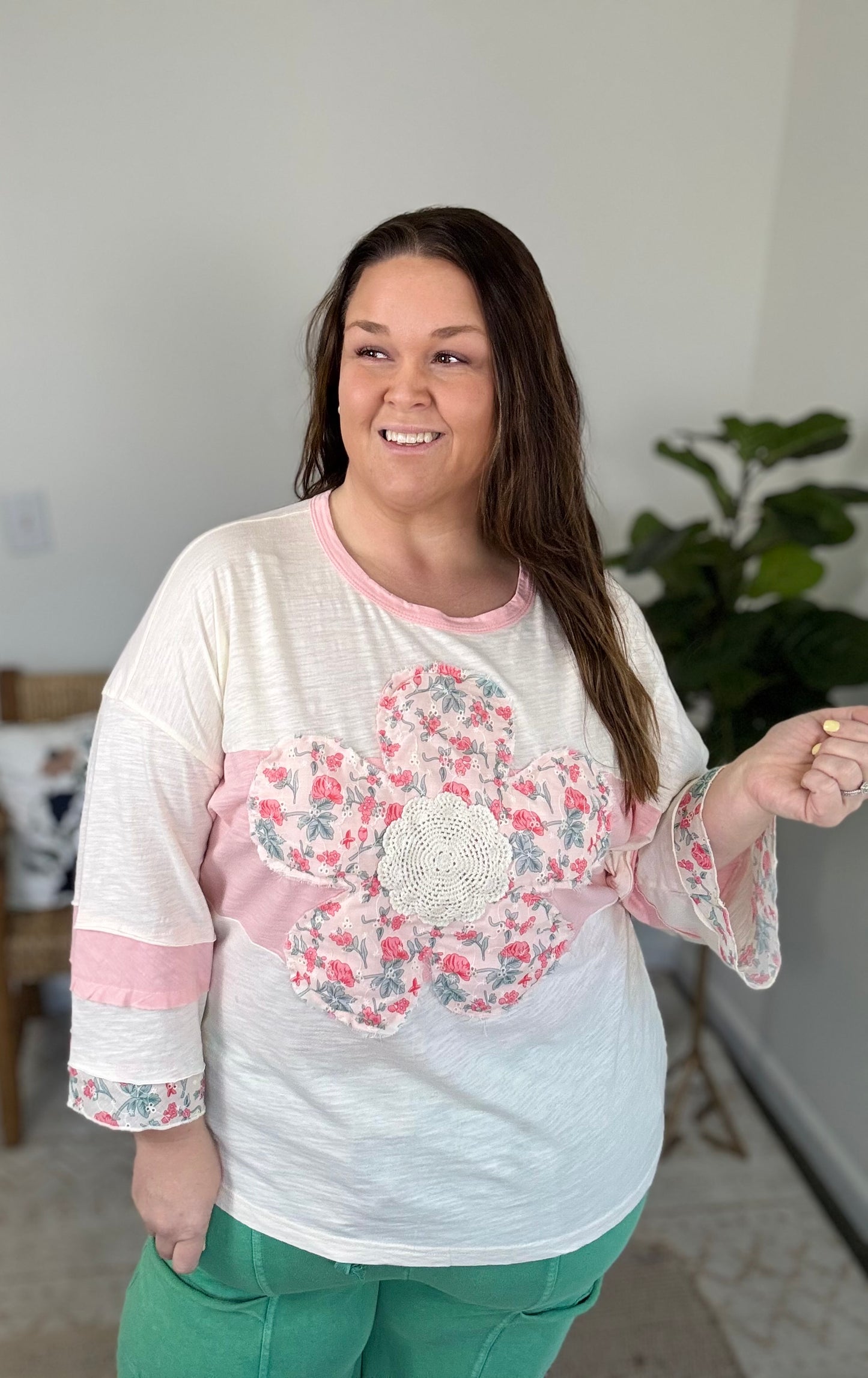 Threaded Blooms Top