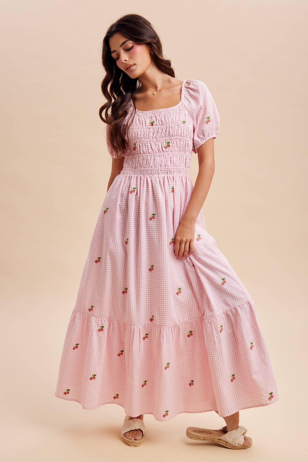 Gingham Fields Maxi Dress