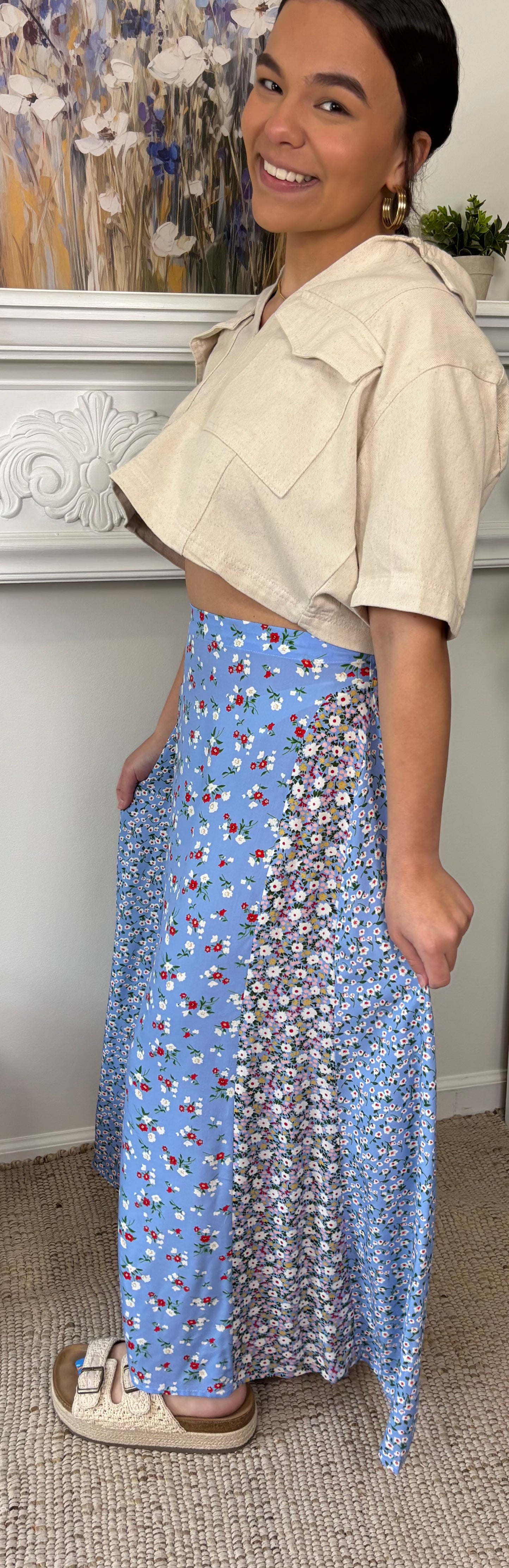 Free Meadow Maxi Skirt *Sky Blue
