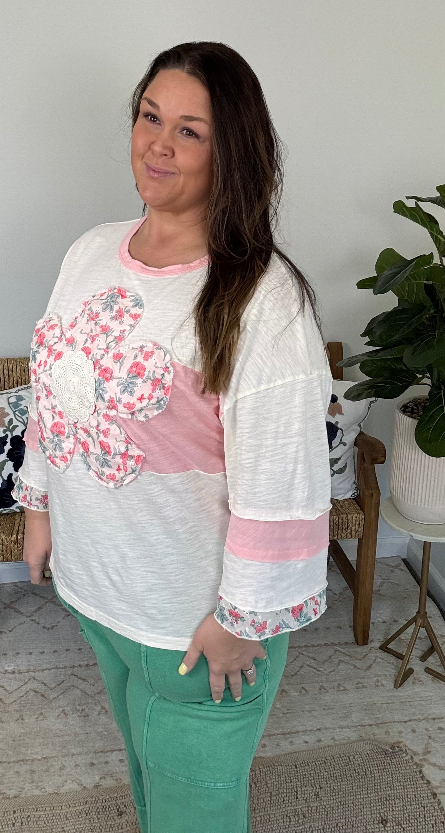 Threaded Blooms Top