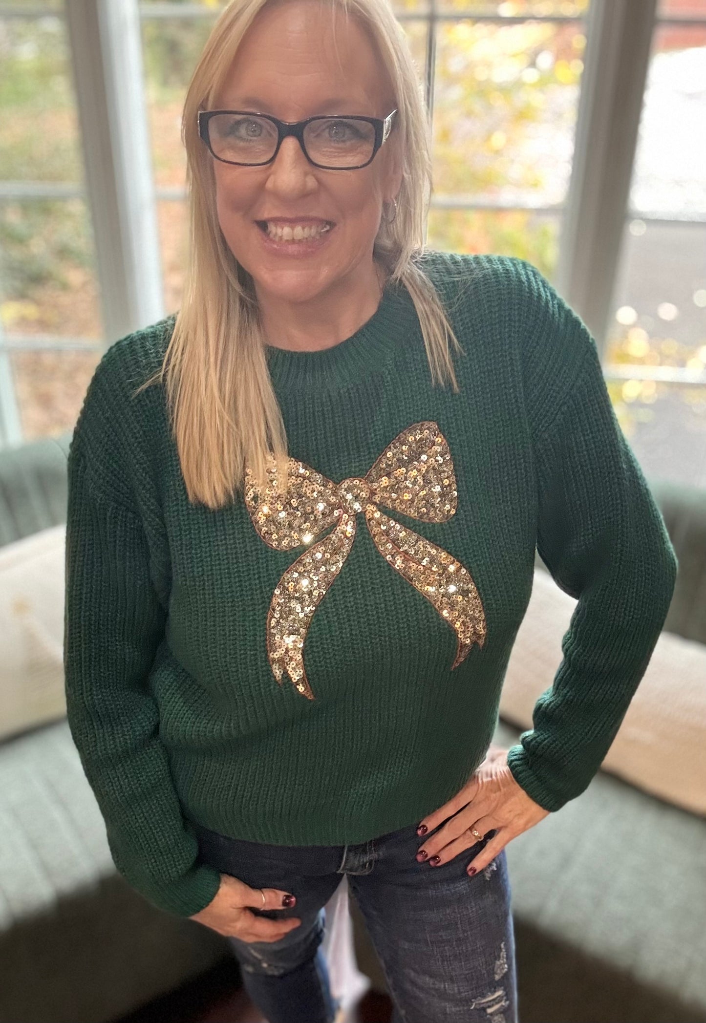 Bowed and Beautiful Sweater