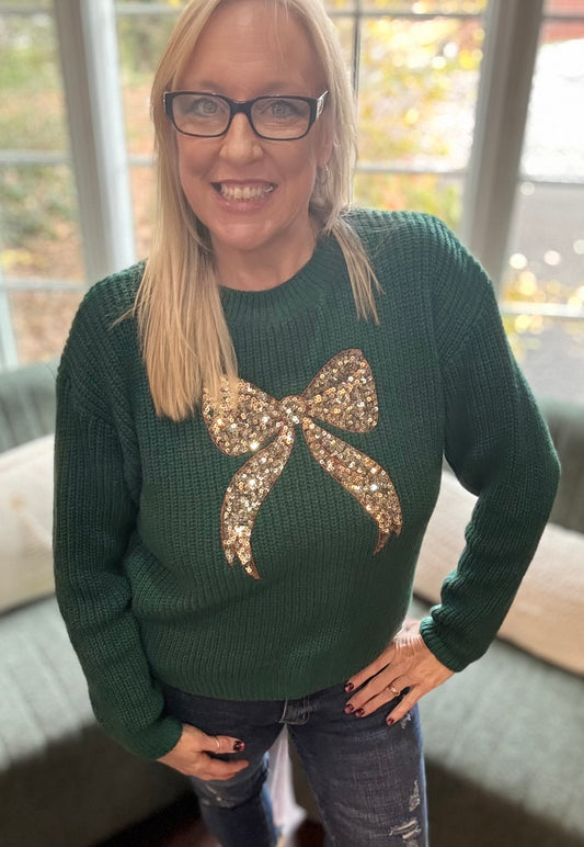 Bowed and Beautiful Sweater