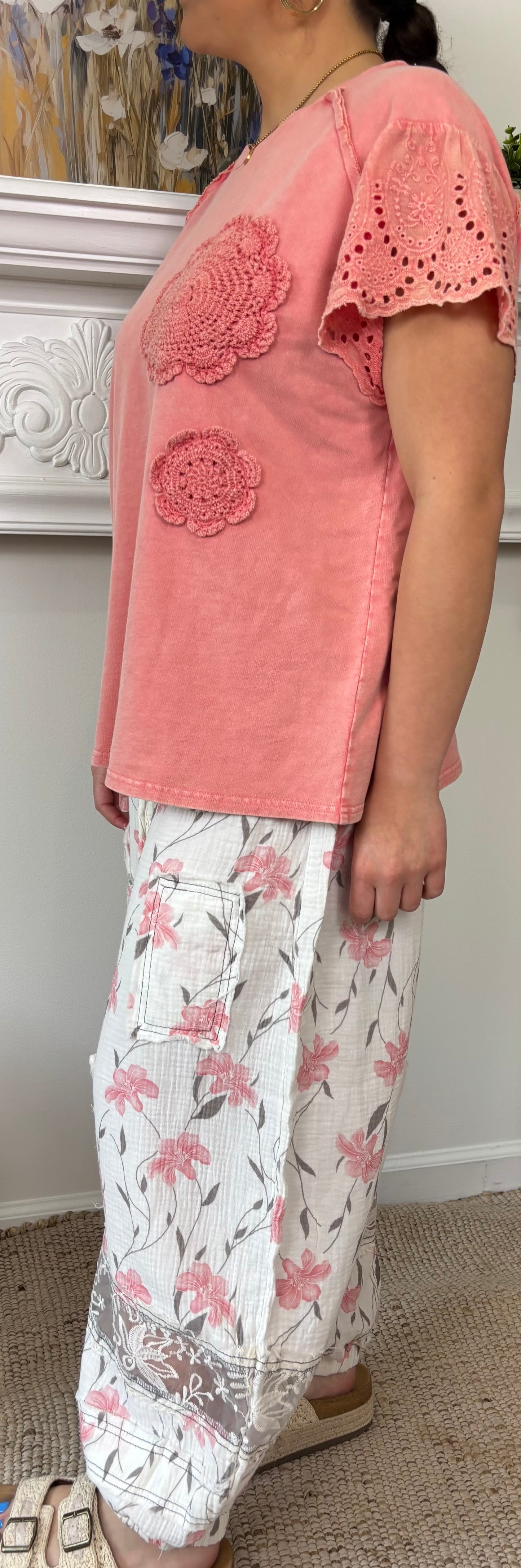 Petal+Lace Pants