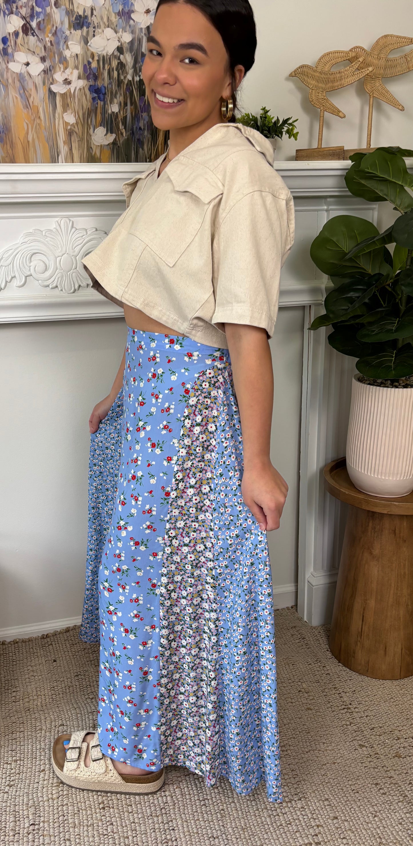 Free Meadow Maxi Skirt *Sky Blue