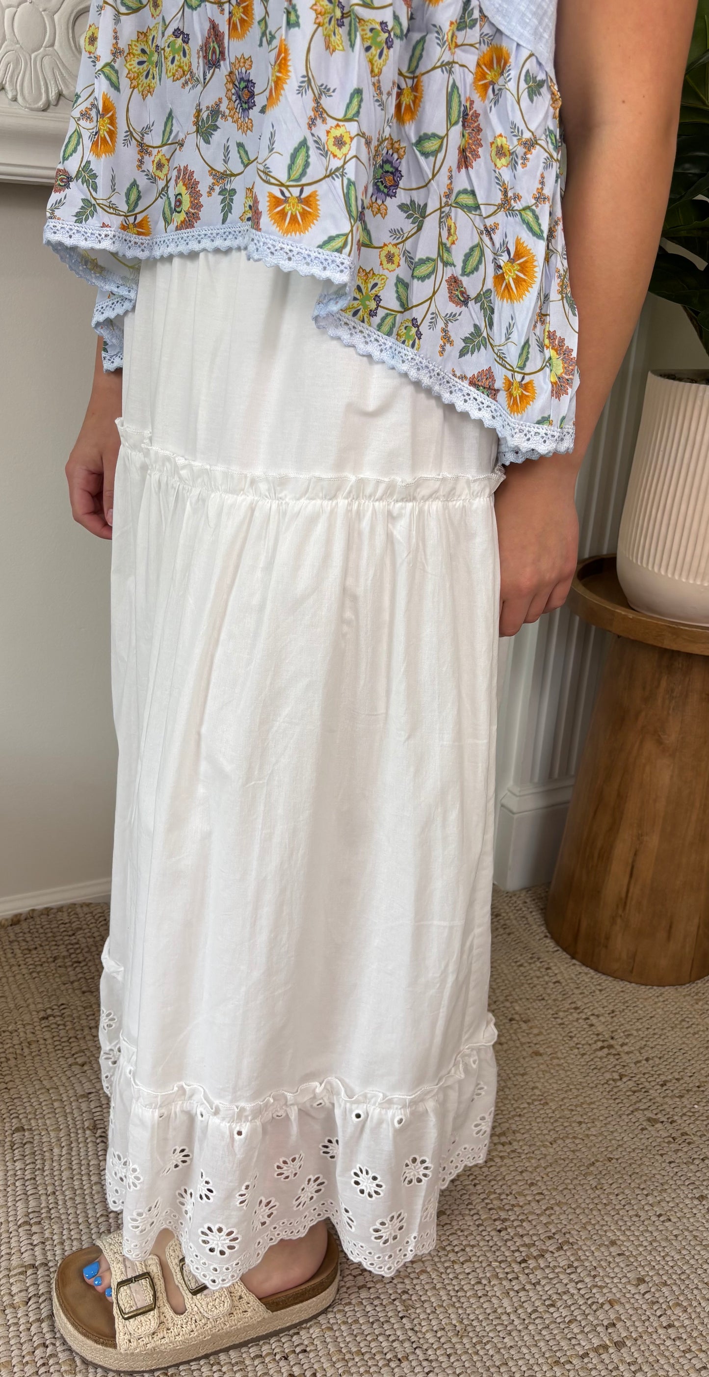 Sun Daze Eyelet Maxi Skirt