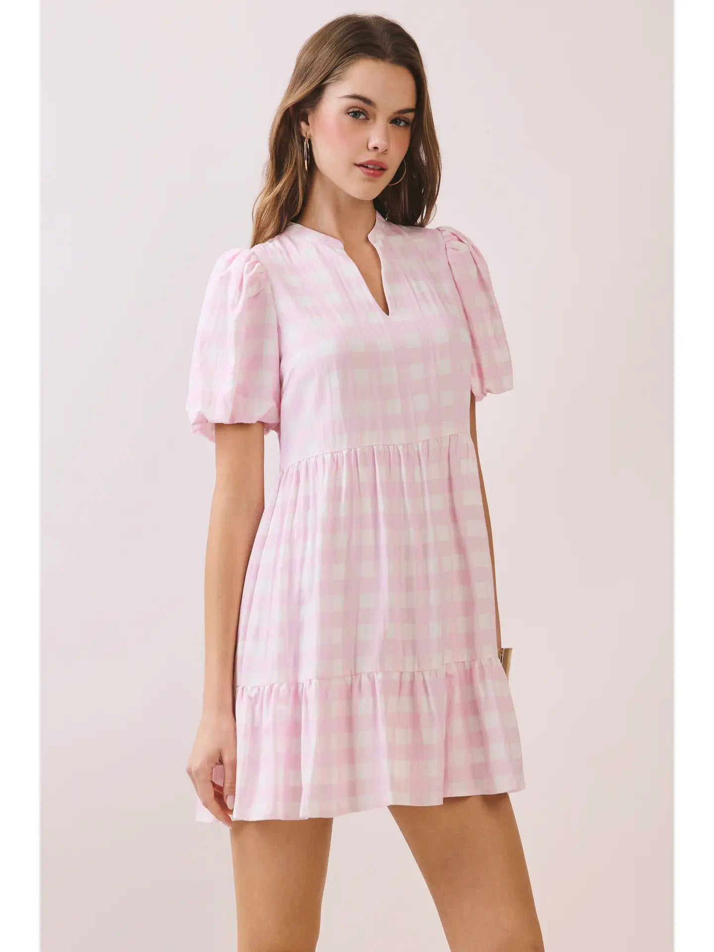 Blush Belle Gingham Dress